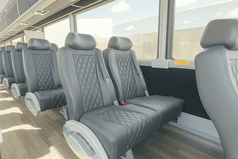 interior of Scranton Coach Bus Service charter bus
