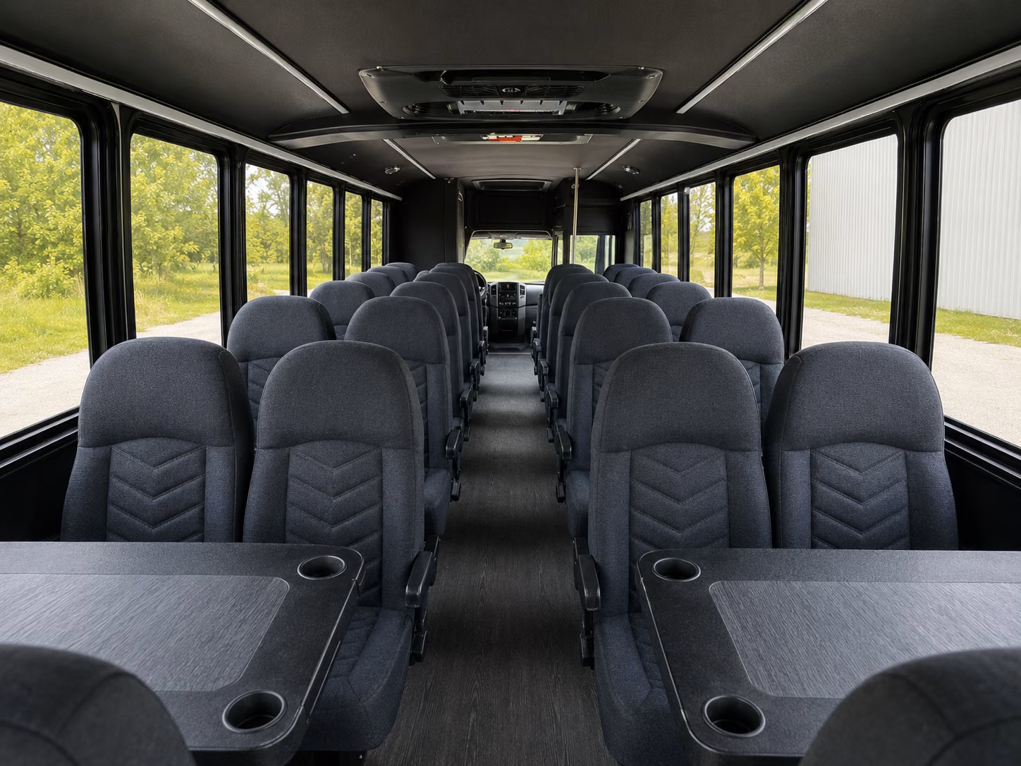 scranton 18 passenger minibus interior