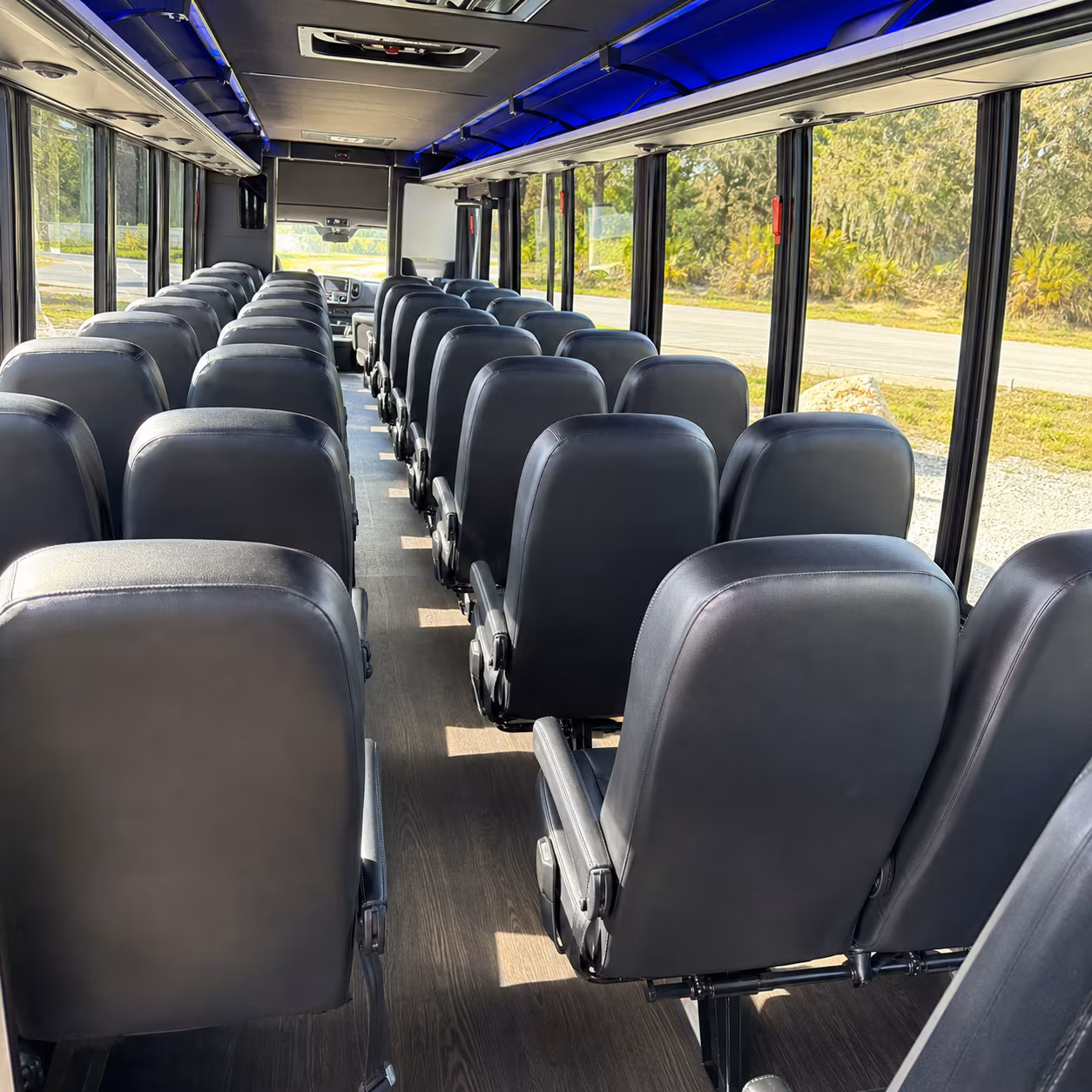 scranton 25 passenger minibus inside