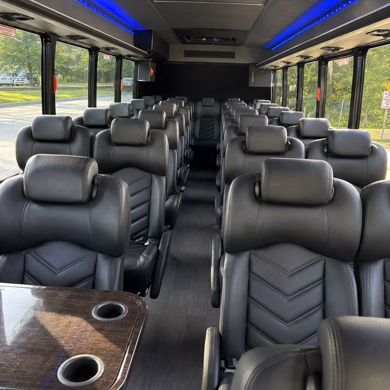 scranton 25 passenger minibus interior