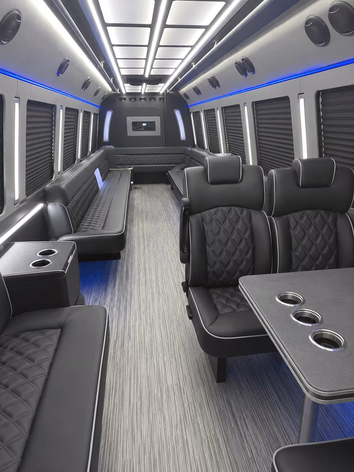scranton 25 passenger party bus inside