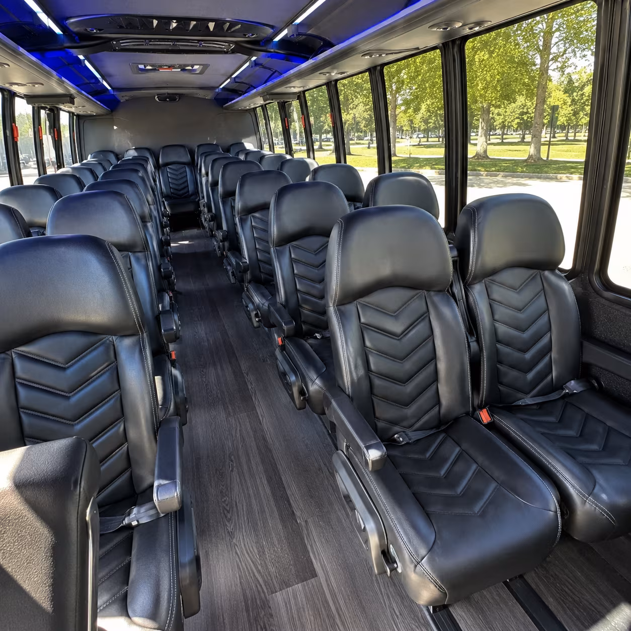 scranton 28 passenger minibus inside