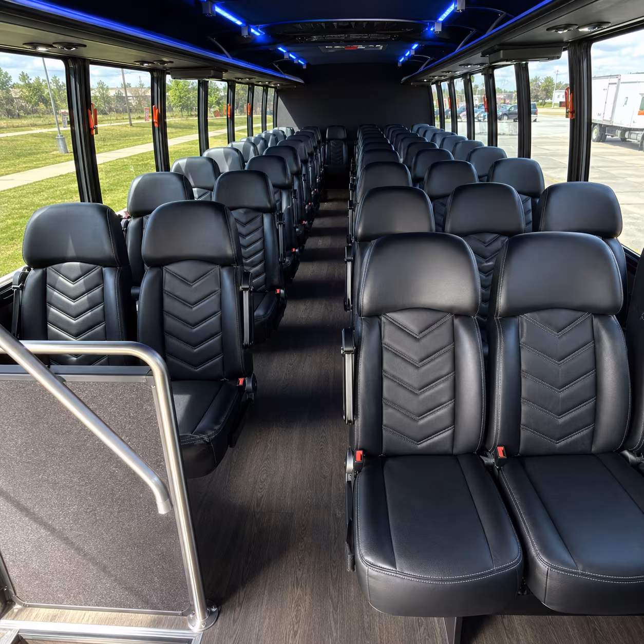 scranton 28 passenger minibus interior