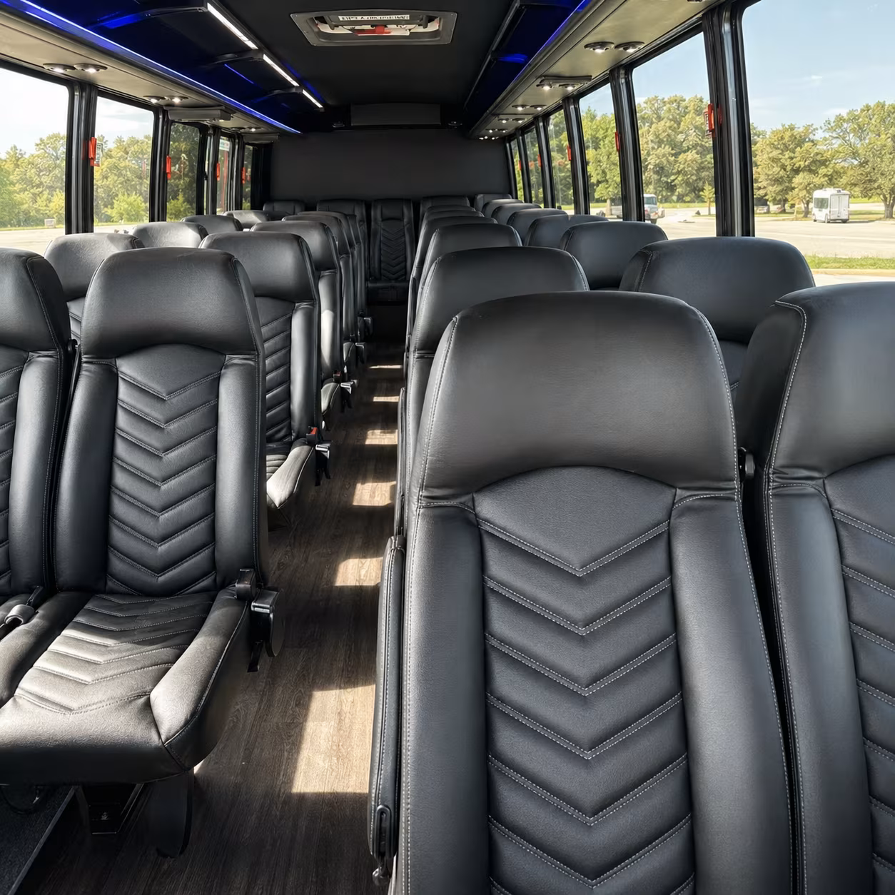 scranton 30 passenger minibus interior