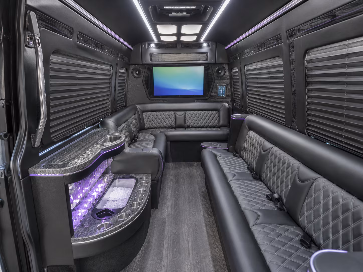 scranton 30 passenger party bus interior