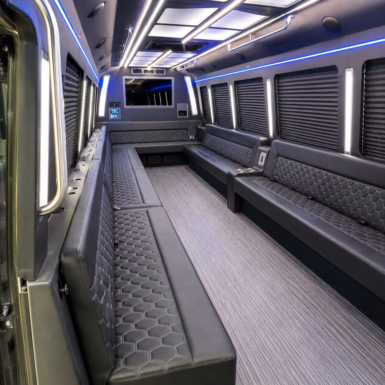 scranton 40 passenger party bus interior