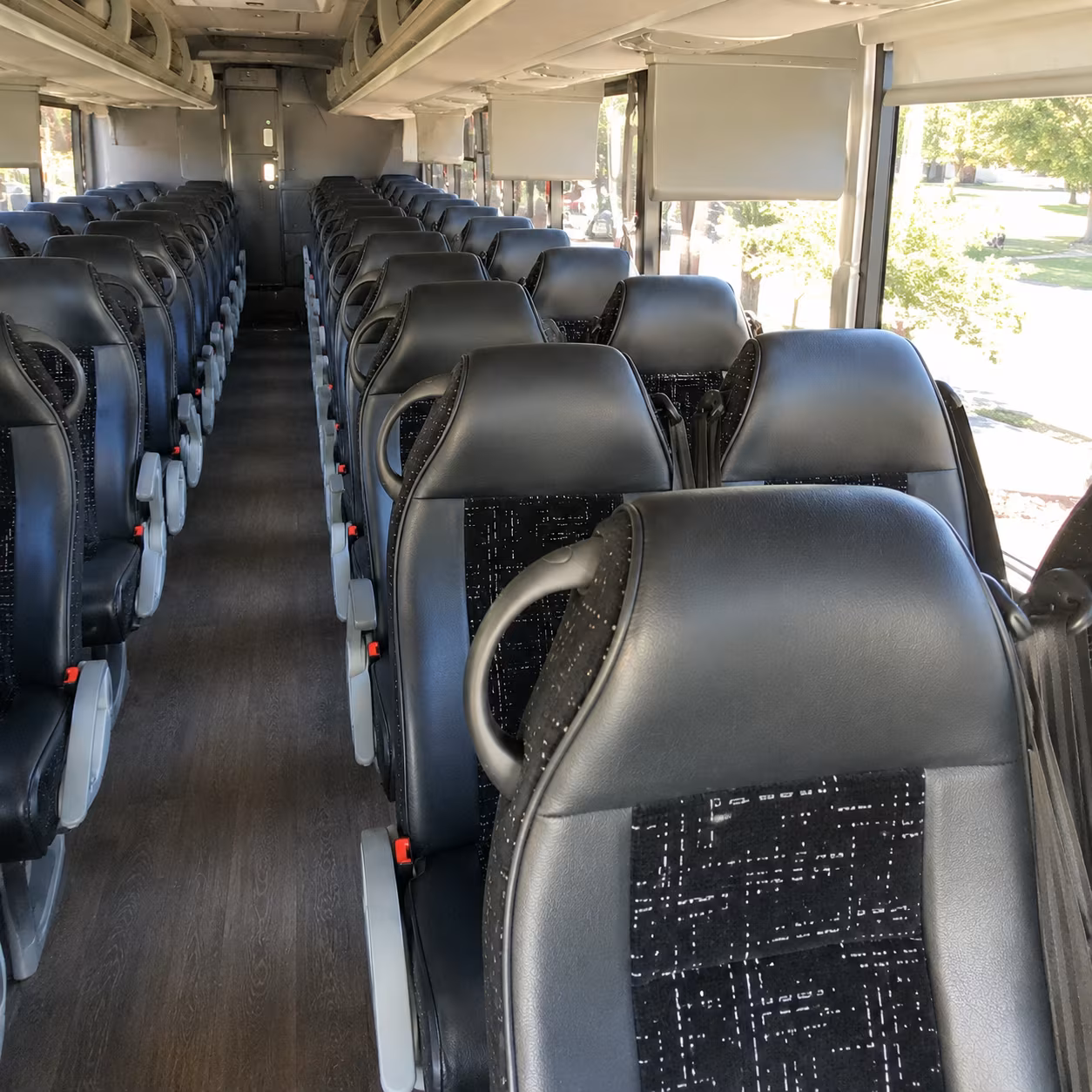 scranton 56 passenger charter bus inside
