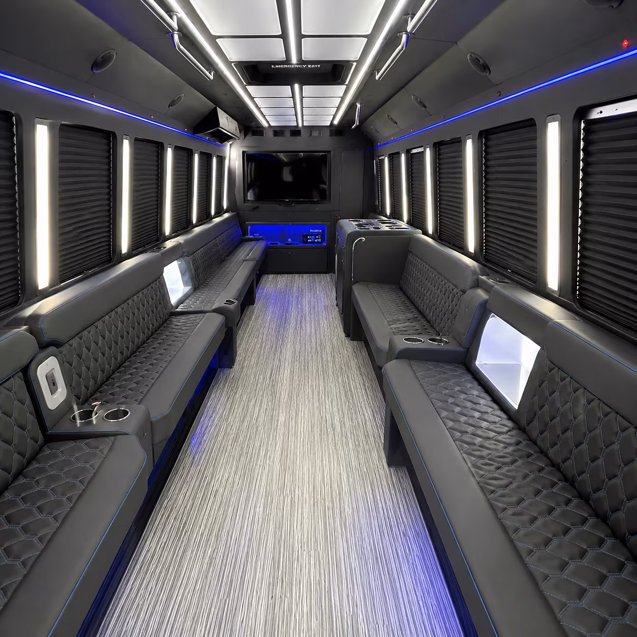 scranton party bus rental interior